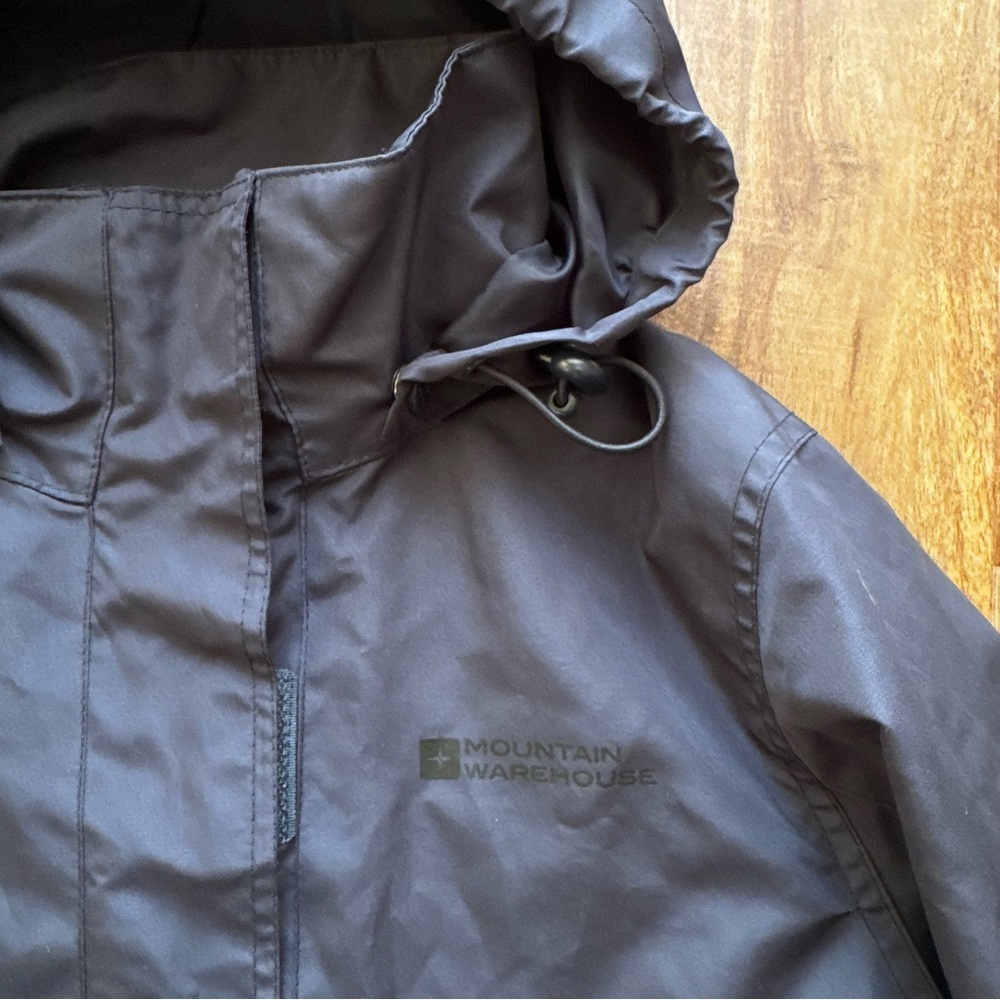 Mountain Warehouse Navy Lightweight Rain Jacket Windbreaker Hooded Outdoor Coat - Picture 7 of 10